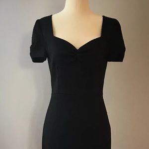 David Meister princess neck little black dress